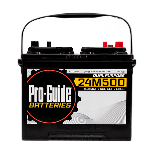 12V 500CCA Group 24 Flooded Dual Purpose Battery