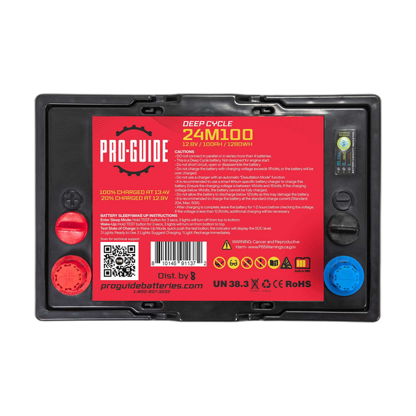 12V 100AH Group 24 LiFePO4 Deep Cycle Battery