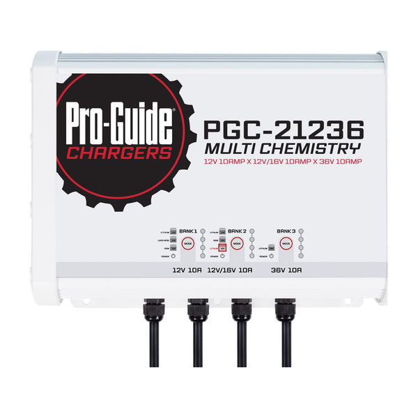 12V, 16V, & 36V 10A 3-Bank Battery Charger