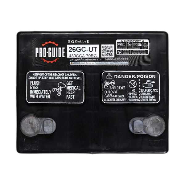 12V 430CCA Group 26G Flooded Starting Battery
