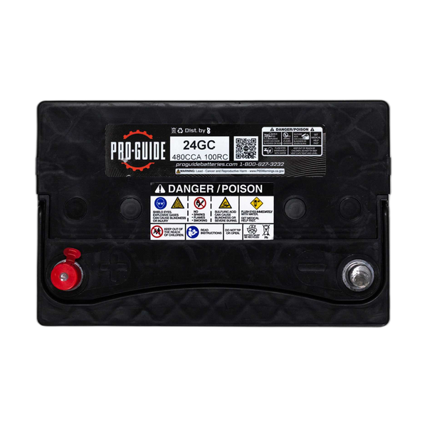 12V 480CCA Group 24 Flooded Starting Battery