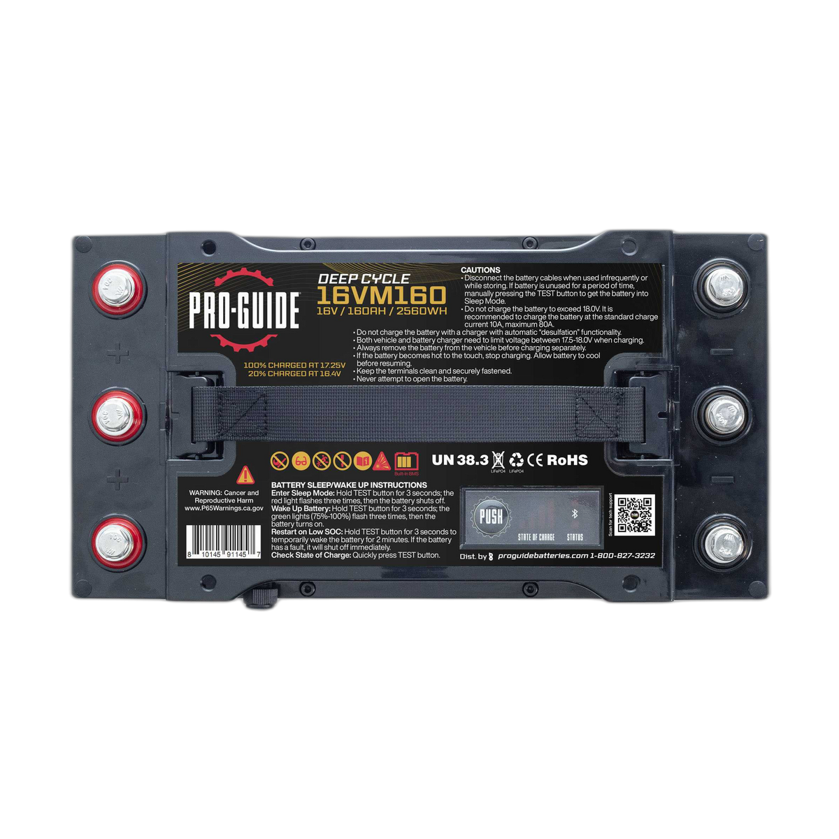 16V 160AH Group 31 (Tall) LiFePO4 Deep Cycle Battery