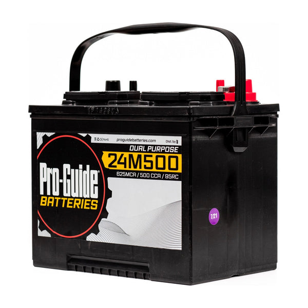 12V 500CCA Group 24 Flooded Dual Purpose Battery
